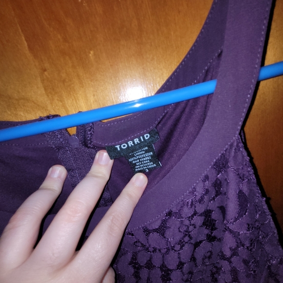 Torrid Purple Babydoll Tank Top - Picture 3 of 4